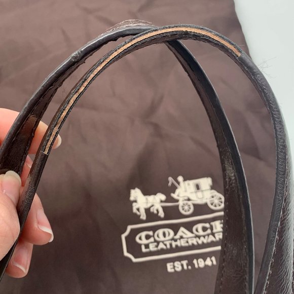 Coach Signature Khaki Canvas Devin Shoulder Bag F28503 - Picture 10 of 12